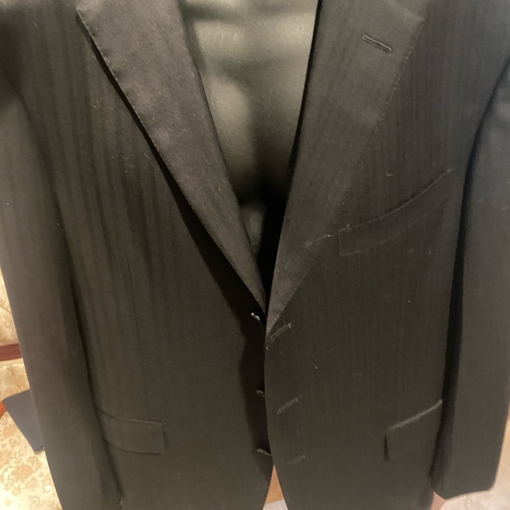 Ermenegildo Zegna Charcoal Pinstripe Blazer